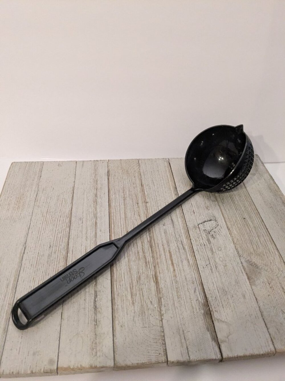 Scoop N Strain Black Kitchen #1 Utensil For Cooking & Straining Ladle
